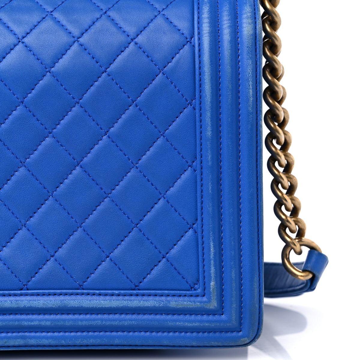 Chanel Lambskin Quilted New Medium Boy Flap Blue 15 of 18