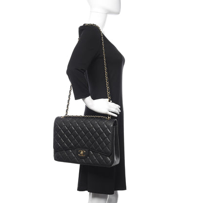 Chanel Caviar Quilted Maxi Double Flap Black 2 of 14