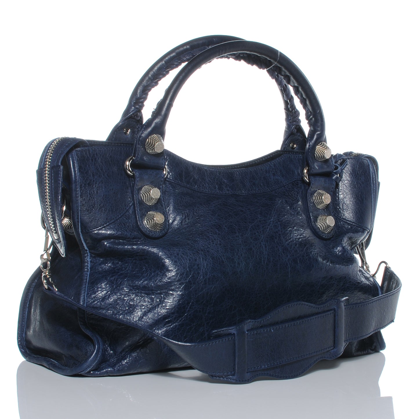 Agneau Giant 21 Silver Hardware City Bleu Marine