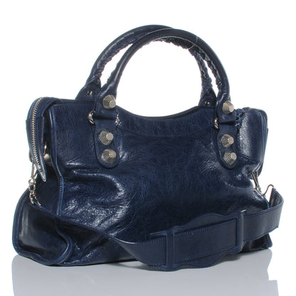 Balenciaga Agneau Giant 21 Silver Hardware City Bleu Marine 3 of 7