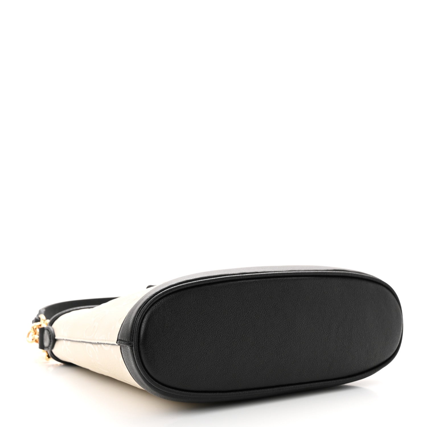 Gucci Wonka Grain Calfskin GG Monogram Debossed Small Padlock Shoulder Bag Mystic White Black 4 of 11