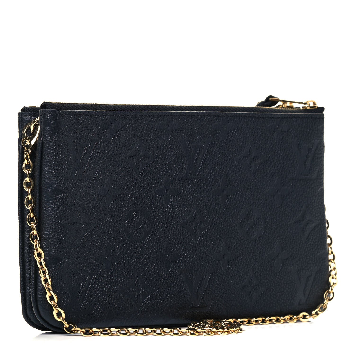 Louis Vuitton Empreinte Double Zip Pochette Black 3 of 8