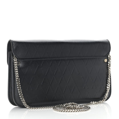 Proenza Schouler Calfskin Embossed Crosshatch PS11 Chain Wallet Black 3 of 12