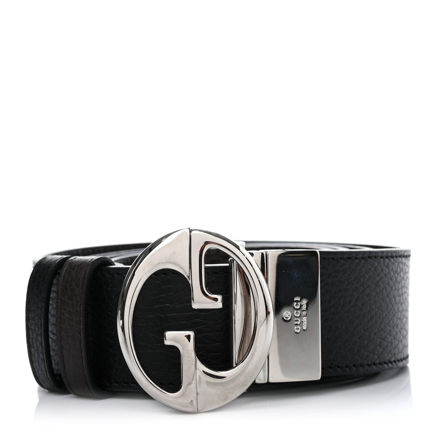 Gucci Calfskin 1973 Reversible Belt 115 46 Black Brown 1 of 5