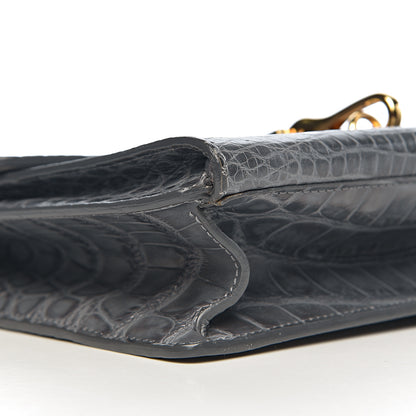 Burberry Alligator Small Macken Crossbody Bag Grey 8 of 10