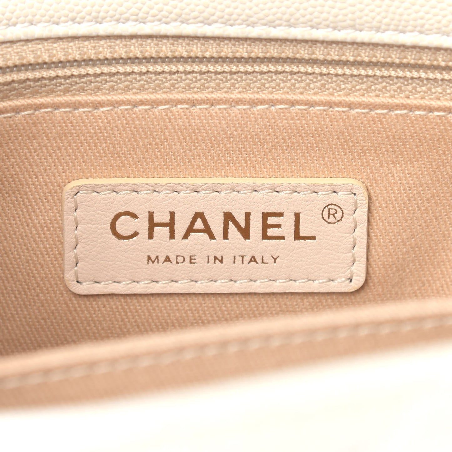 Iridescent Caviar Quilted Mini Coco Handle Flap White