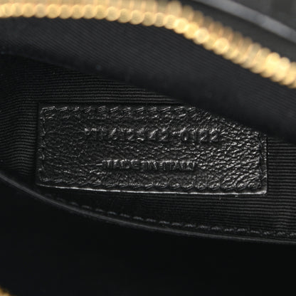 Saint Laurent Patent Calfskin Crocodile Embossed Monogram Lou Camera Bag Black 7 of 10