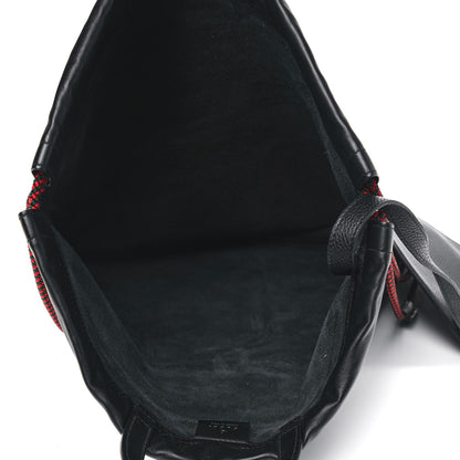 Gucci Calfskin Logo Drawstring Backpack Black 4 of 4