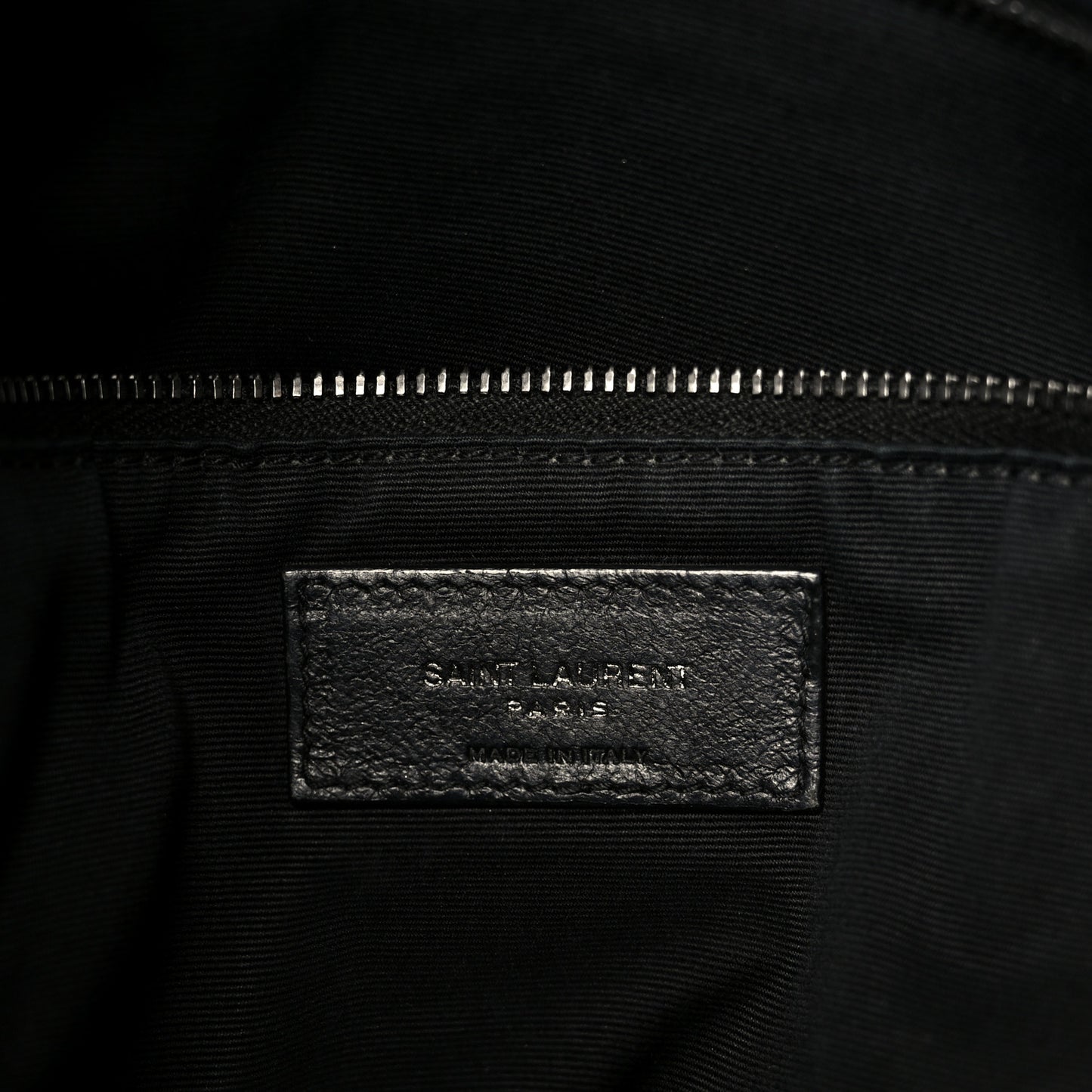 Lambskin Quilted Monogram Monochrome Medium Loulou Puffer Chain Satchel Black