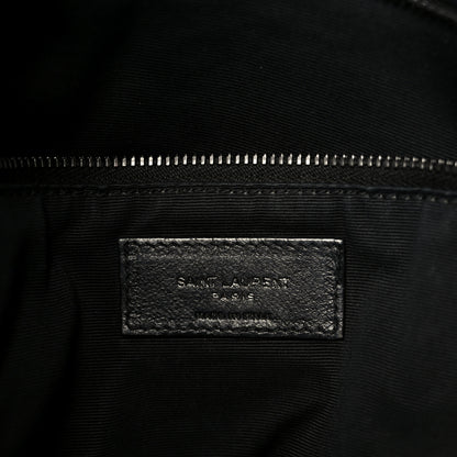 Saint Laurent Lambskin Quilted Monogram Monochrome Medium Loulou Puffer Chain Satchel Black 6 of 11