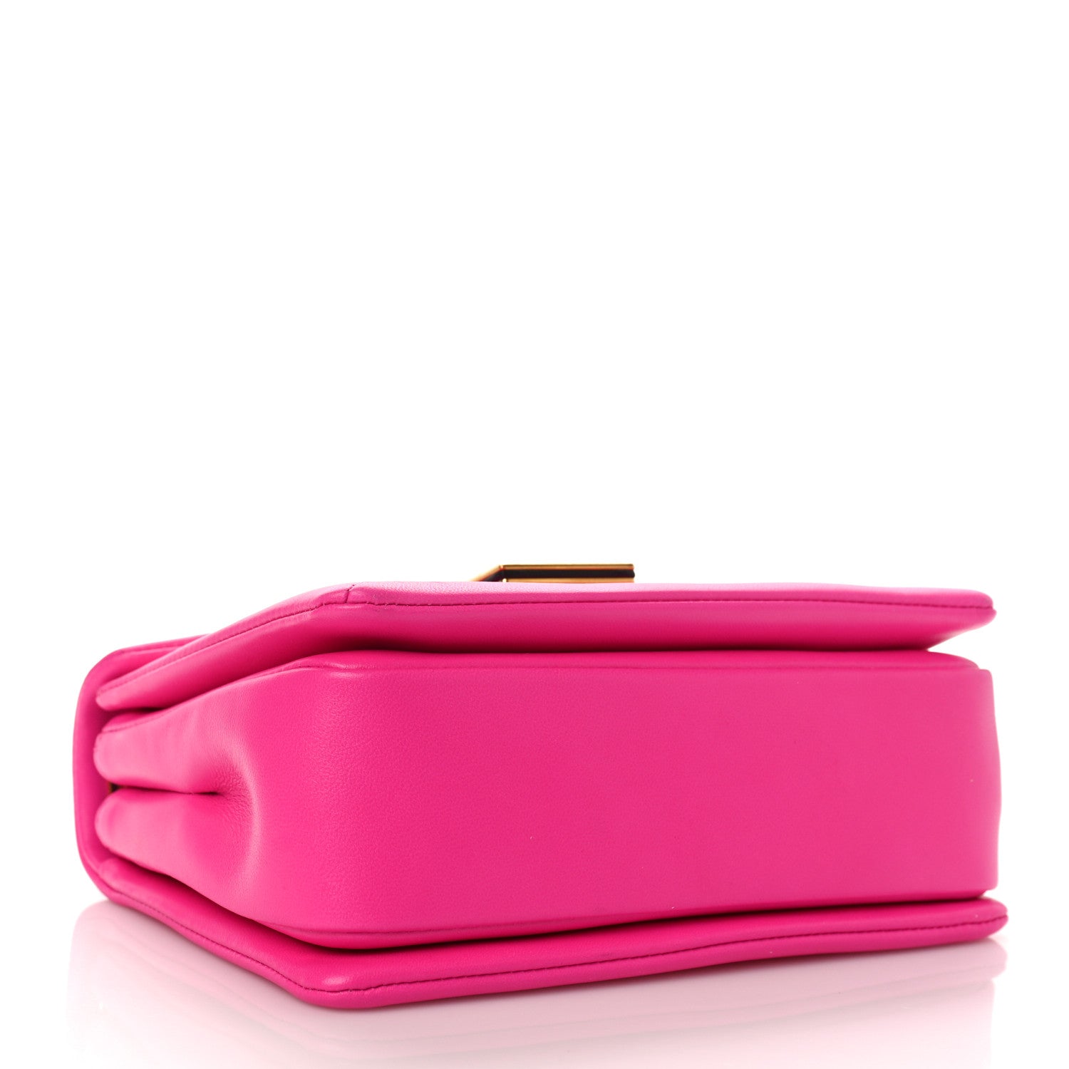 Valentino Garavani Nappa One Stud Chain Clutch Pink PP 4 of 8