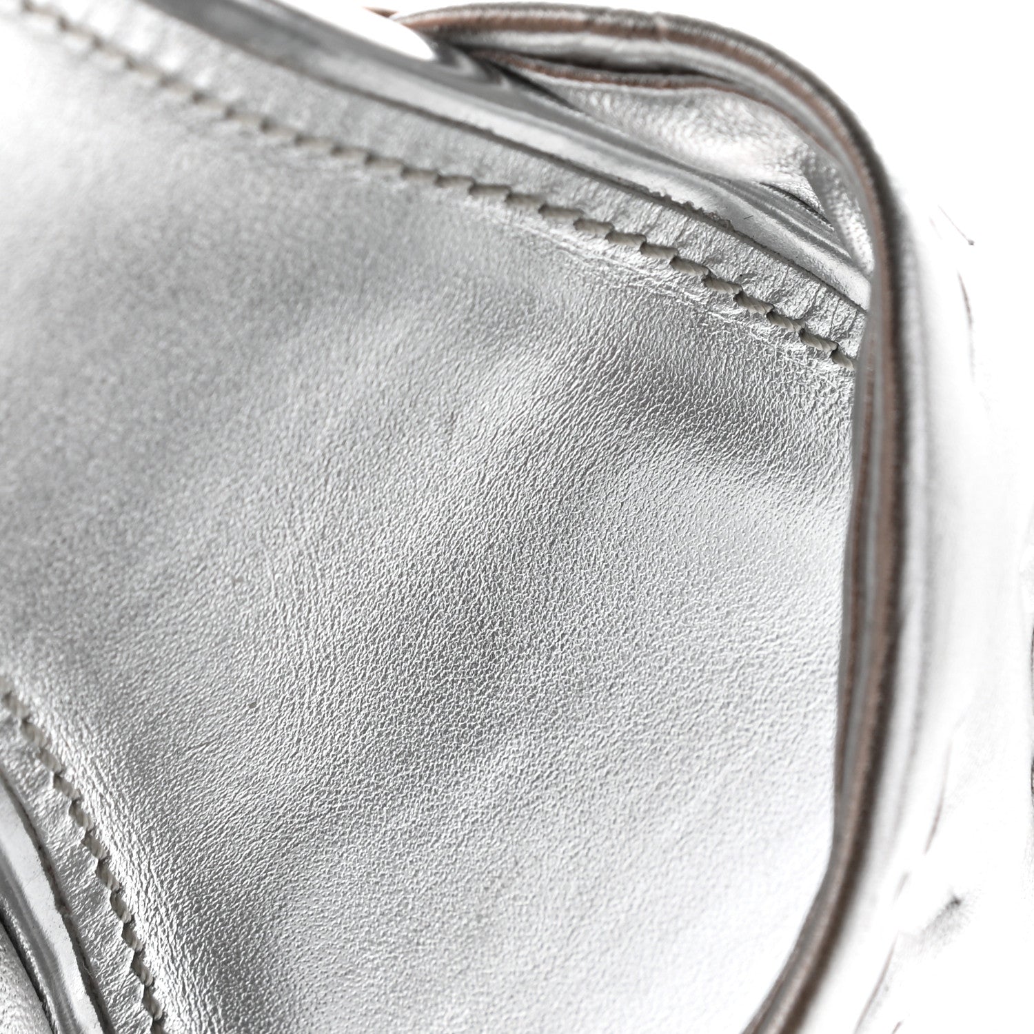 Louis Vuitton Metallic Lambskin Embossed Monogram Revival Flat Mules 35 Silver 15 of 16