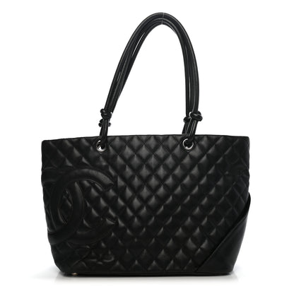 Chanel Calfskin Quilted Large Cambon Tote Black 1 of 12