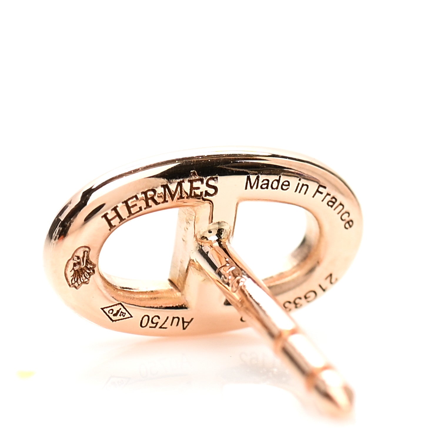 Hermes 18K Rose Gold TPM Farandole Stud Earrings 4 of 5