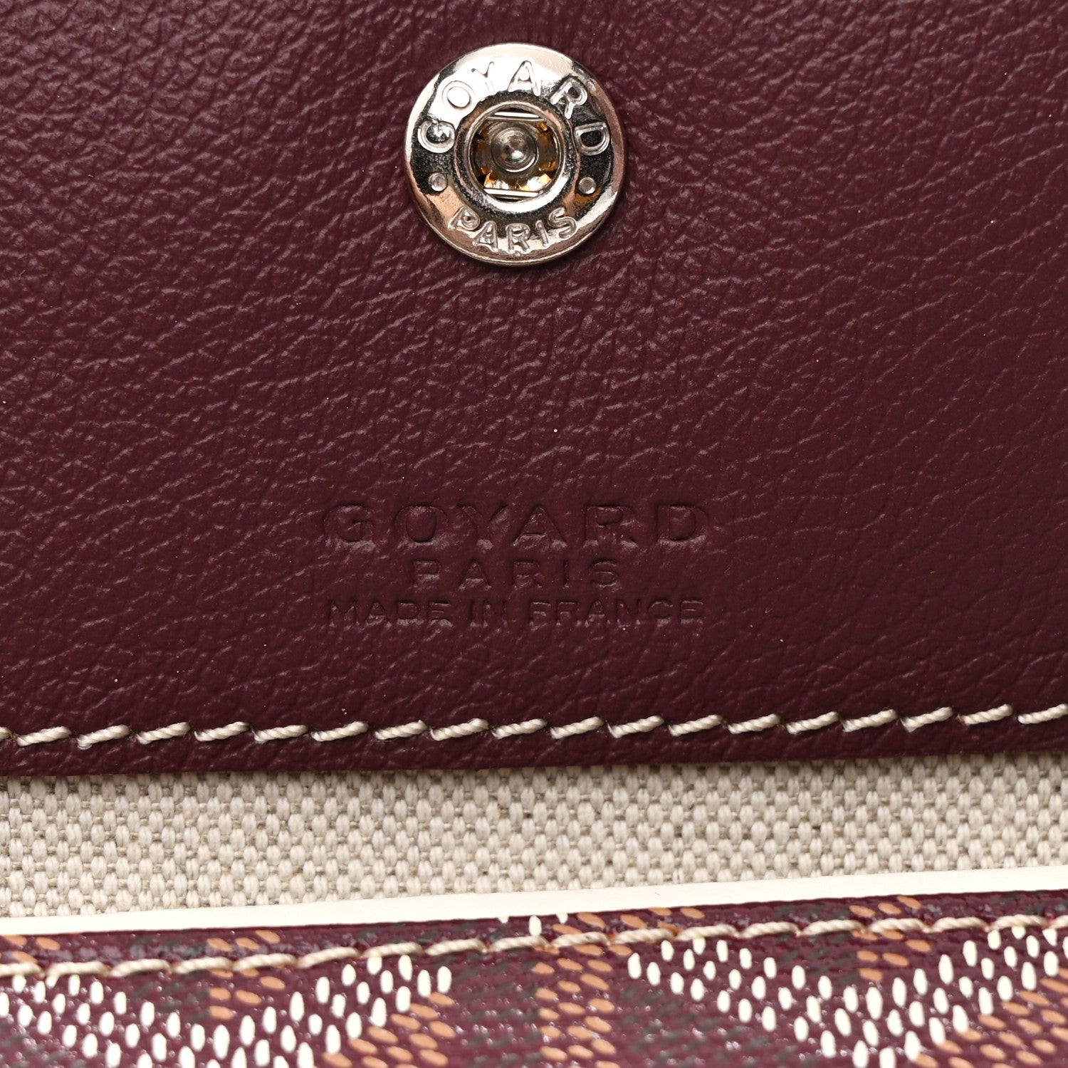 Goyard Goyardine Boheme Hobo Burgundy 7 of 11