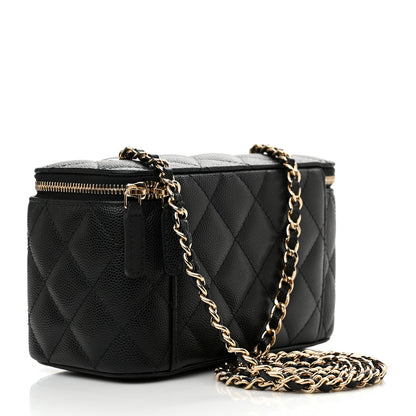 Chanel Caviar Quilted Small Vanity Case With Chain Black 3 of 10
