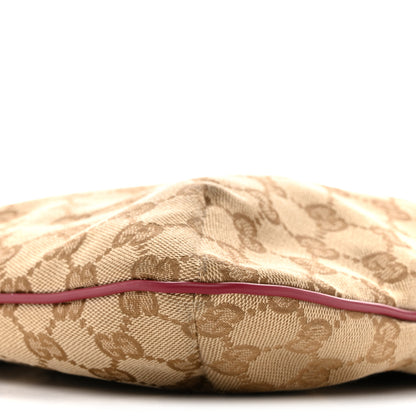 Gucci Monogram Web Small Flat Messenger Crossbody Pink Gold 10 of 14