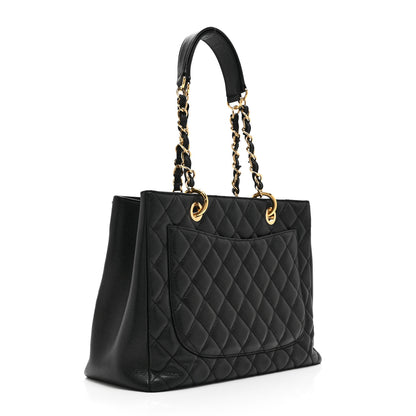Chanel Caviar Quilted Grand Shopping Tote GST Black 3 of 10