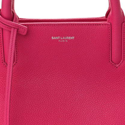 Saint Laurent Grained Calfskin Small Cabas Rive Gauche Bubblegum 9 of 11