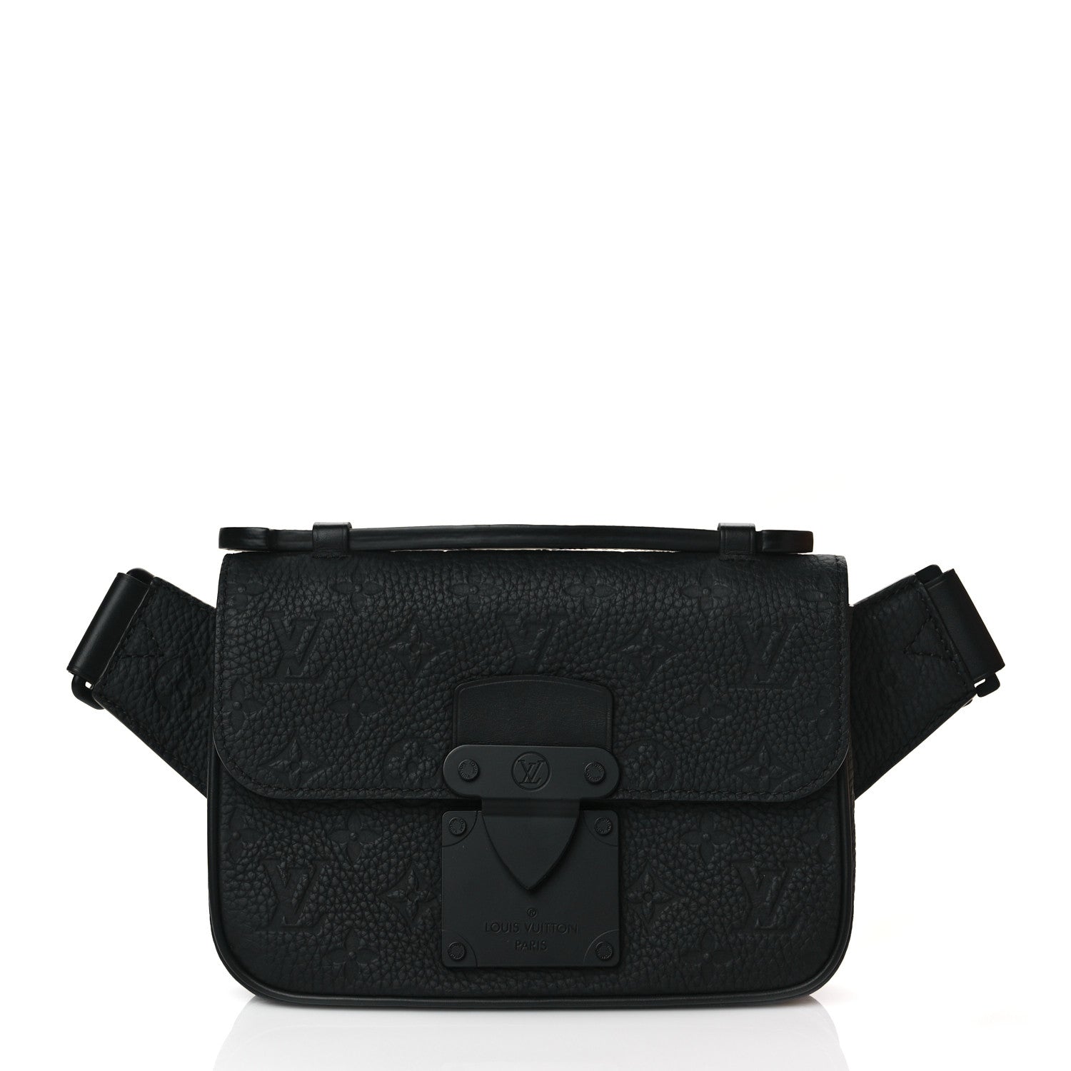 Louis Vuitton Taurillon Monogram S Lock Sling Bag Black 1 of 10