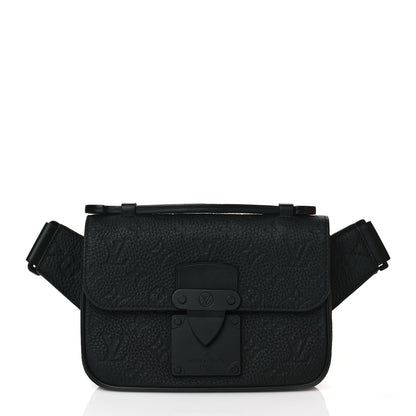 Louis Vuitton Taurillon Monogram S Lock Sling Bag Black 1 of 10