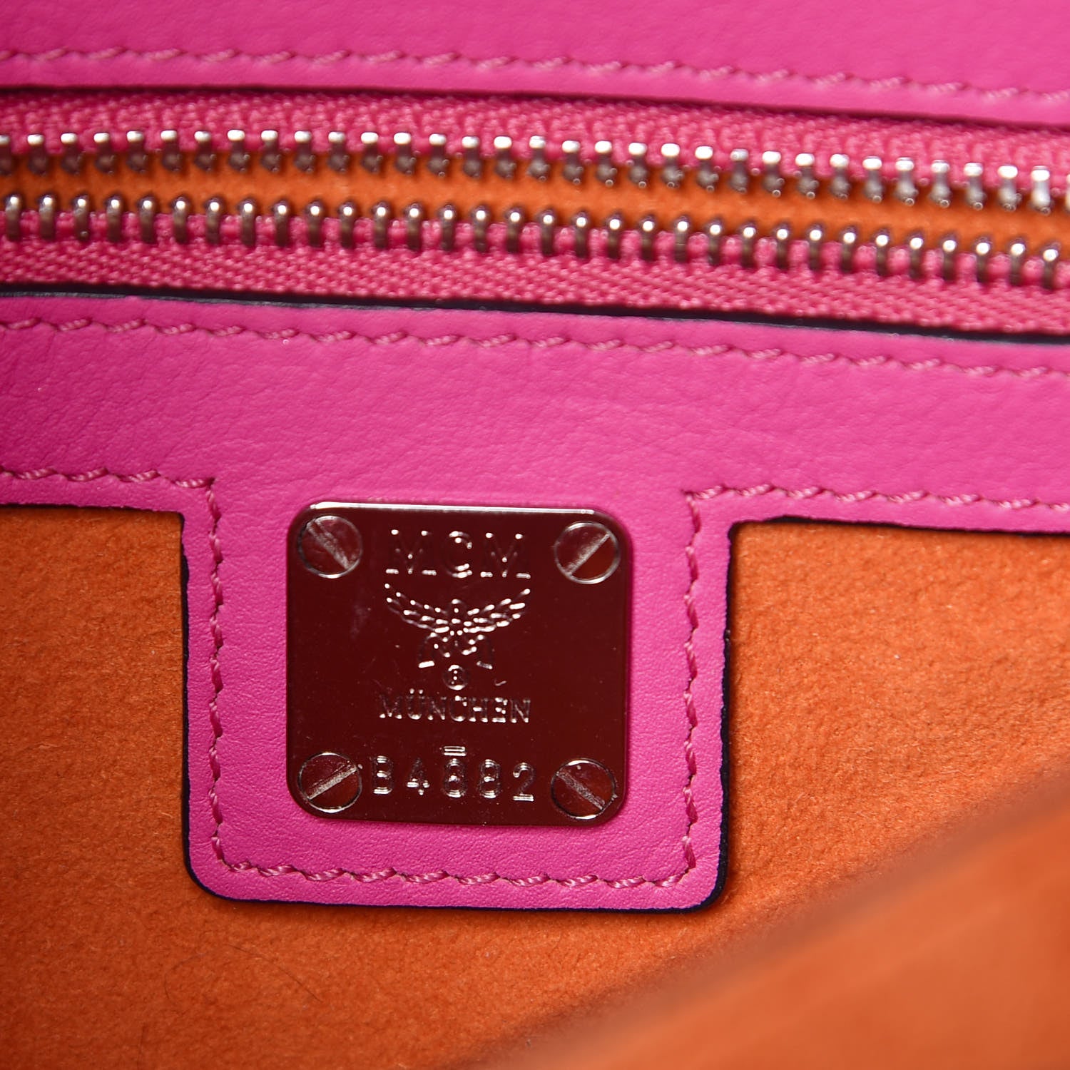 MCM Calfskin Patricia Crossbody Bag Electric Pink 6 of 10