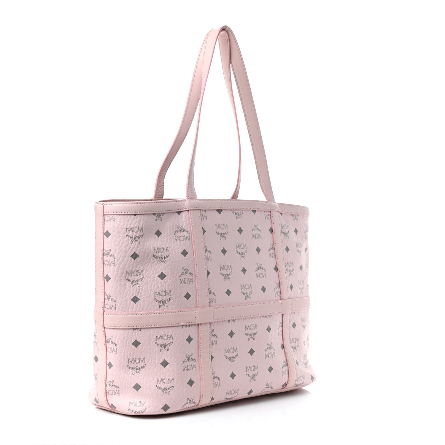 MCM Visetos Medium Delmy Shopper Tote Powder Pink 3 of 11