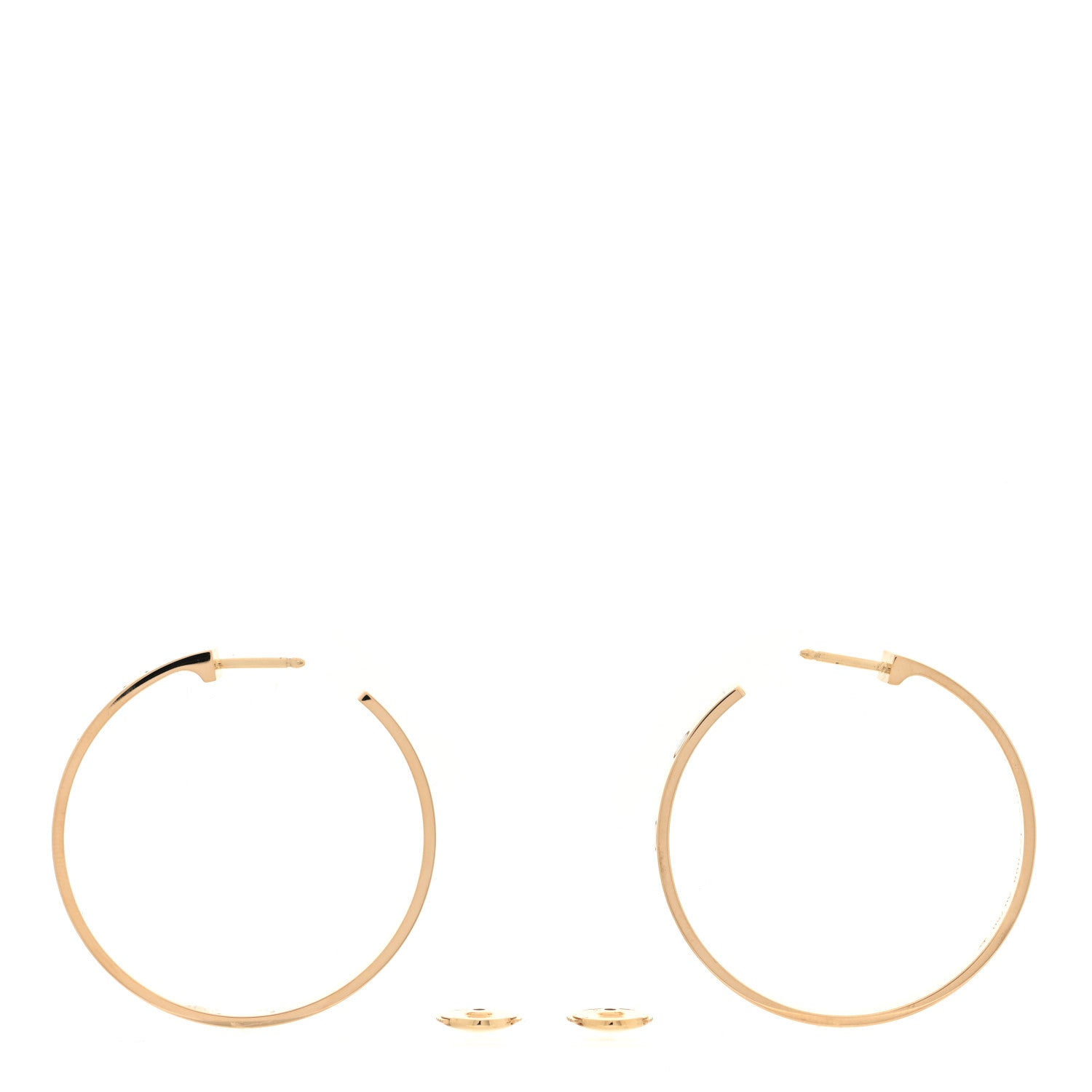 Cartier 18K Yellow Gold Large LOVE Hoop Earrings 3 of 5