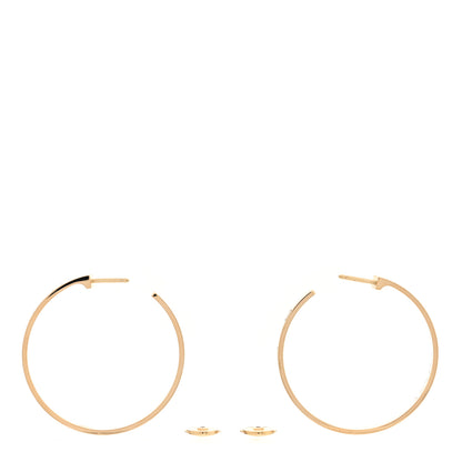 Cartier 18K Yellow Gold Large LOVE Hoop Earrings 3 of 5