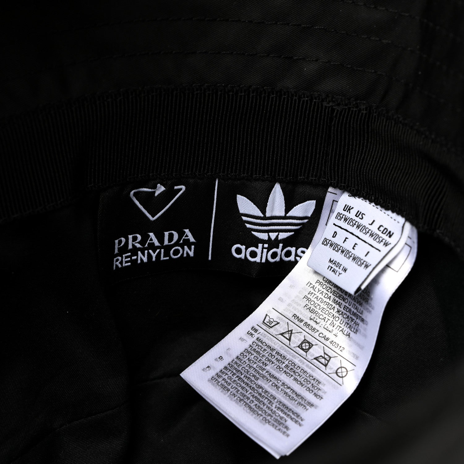 Prada X ADIDAS Re-Nylon Bucket Hat Black 8 of 8