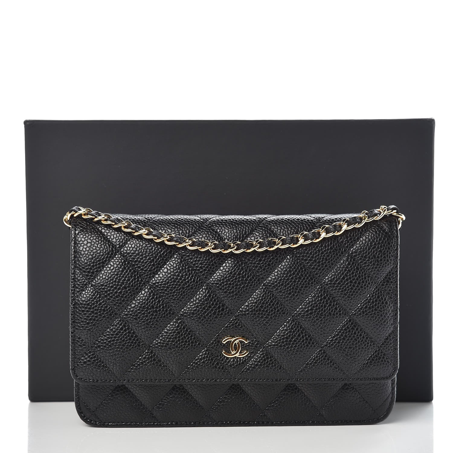 Chanel Caviar Quilted Wallet On Chain WOC Black 11 of 11
