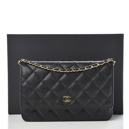 Chanel Caviar Quilted Wallet On Chain WOC Black 11 of 11