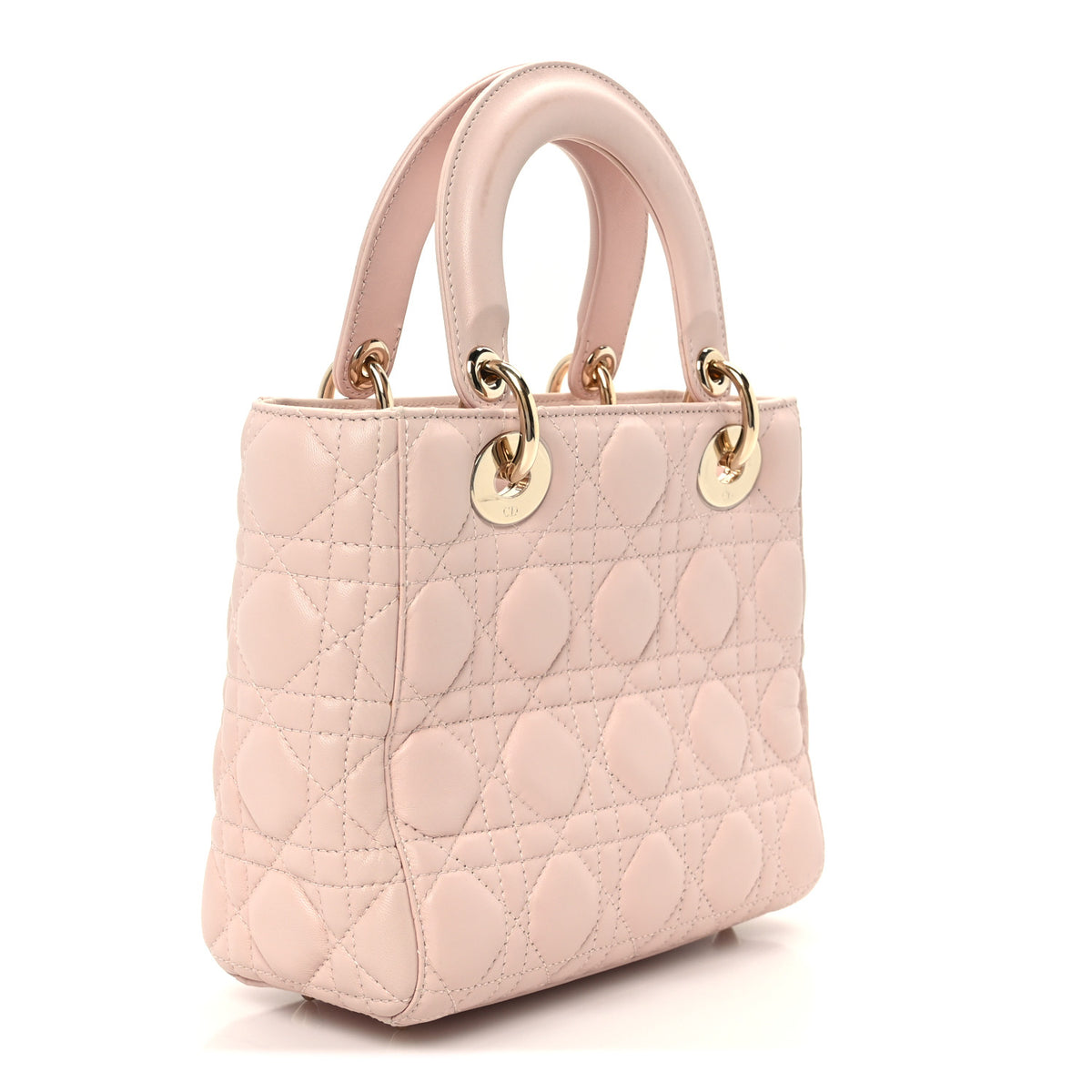 Christian Dior Lambskin Cannage Small Lady Dior Pink 2 of 9