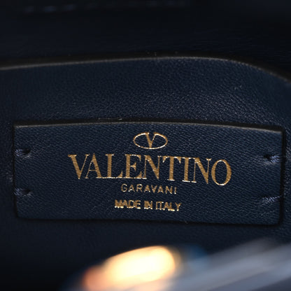 Valentino Garavani Nappa Small Roman Stud The Handle Bag Navy 6 of 9