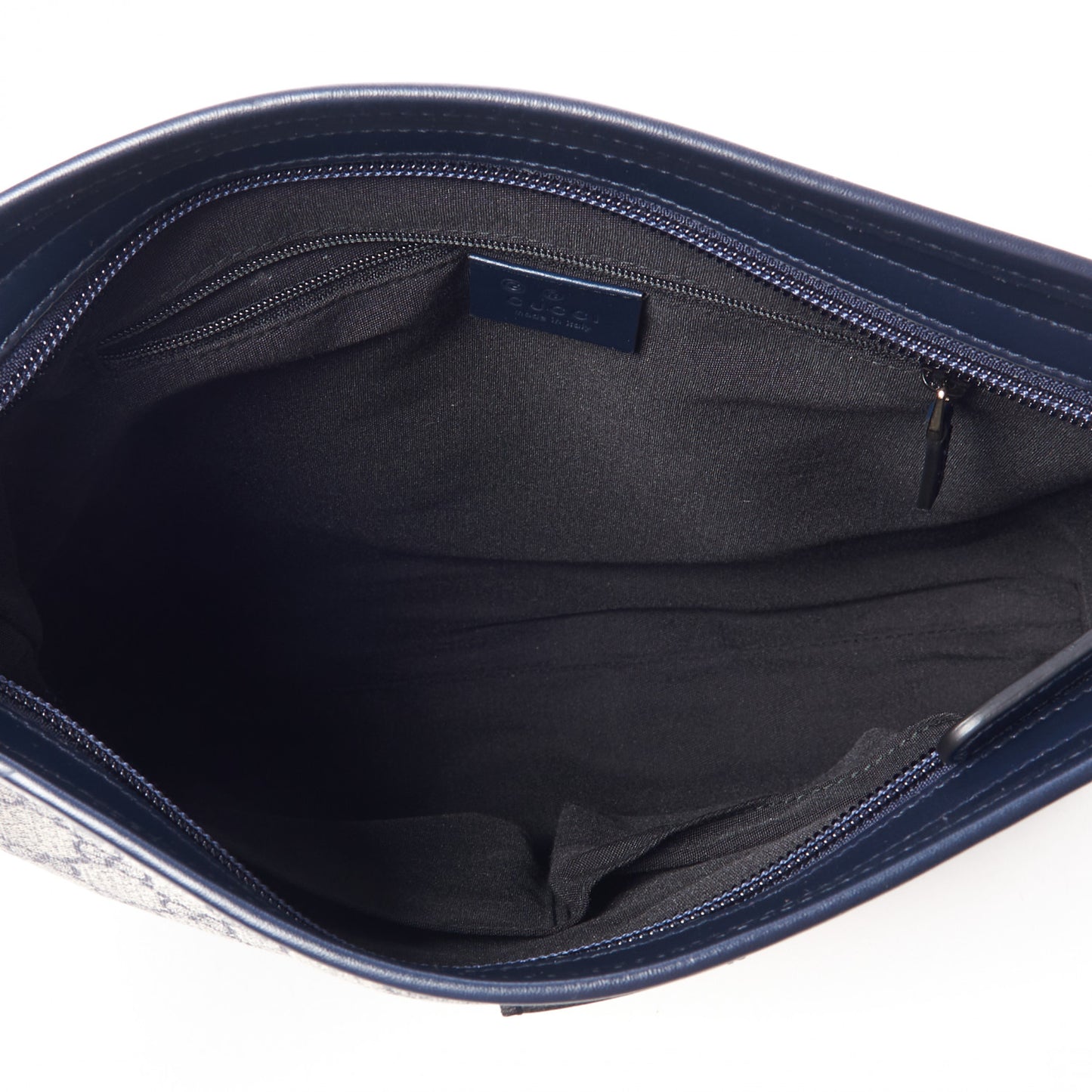 GG Plus Monogram Medium Flat Messenger Bag Navy