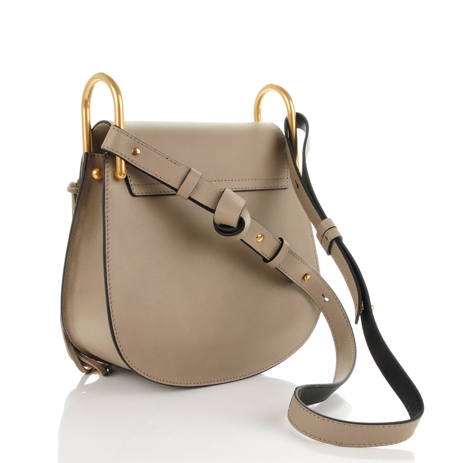 Chloe Calfskin Suede Small Hudson Fringe Shoulder Bag Motty Grey 3 of 7