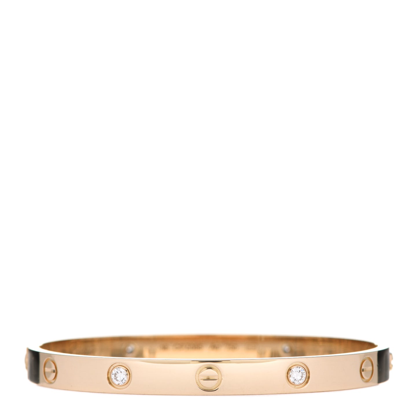 18K Yellow Gold 4 Diamond LOVE Bracelet 18