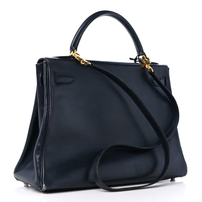 Hermes Box Kelly Retourne 32 Indigo Indigo 3 of 22