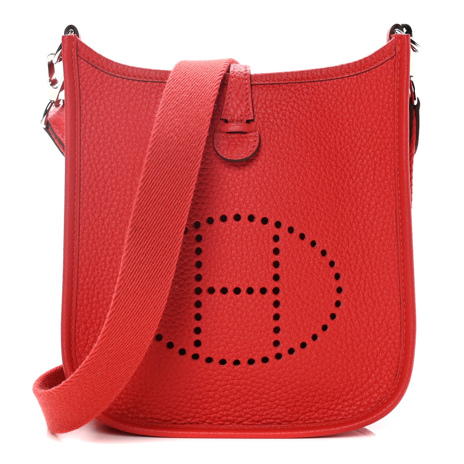 Hermes Taurillon Clemence Evelyne TPM Rouge Tomate 1 of 11
