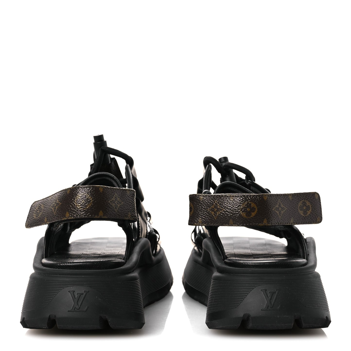 Lambskin Sunset Comfort Platform Sandals 38 Black