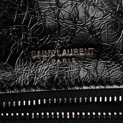 Saint Laurent Crinkled Calfskin Matelasse Monogram Medium Niki Chain Satchel Black 7 of 11