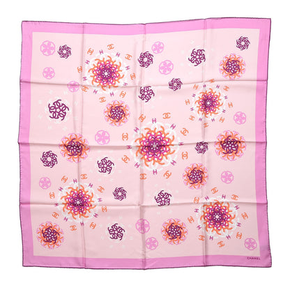 Chanel Silk CC Square Scarf Poudre Rose 1 of 5