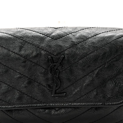 Saint Laurent Crinkled Calfskin Matelasse Monogram Niki Body Bag Black 8 of 11