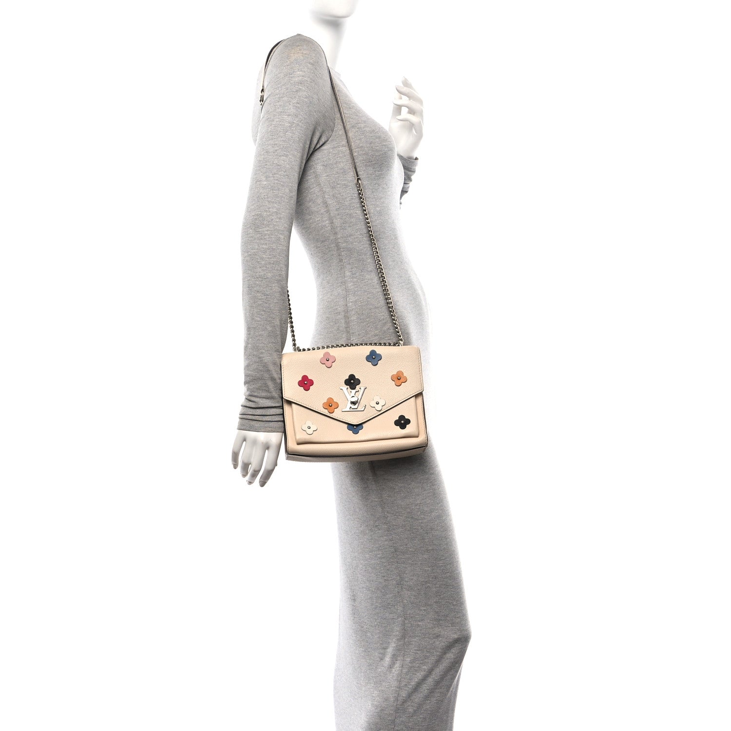 Louis Vuitton Soft Calfskin Mylockme BB Fleurs Multicolor 2 of 9