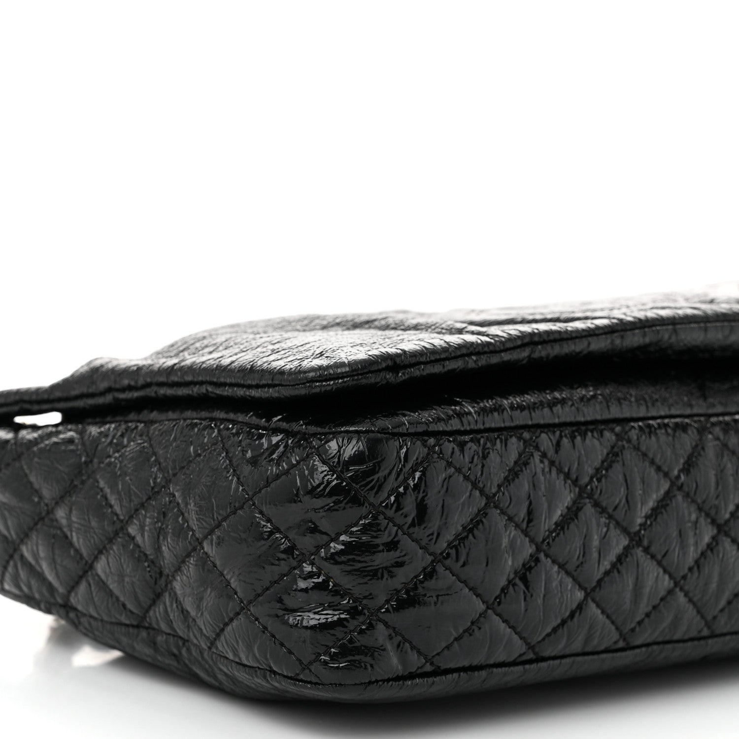 Chanel Vinyl Medium Rock and Chain Flap Black Black 9 of 11