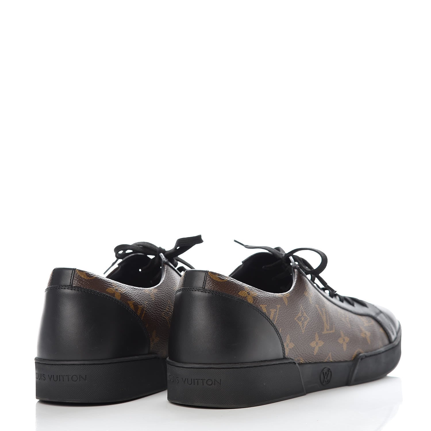 Louis Vuitton Calfskin Monogram Luxembourg Sneakers 12 Black 4 of 10