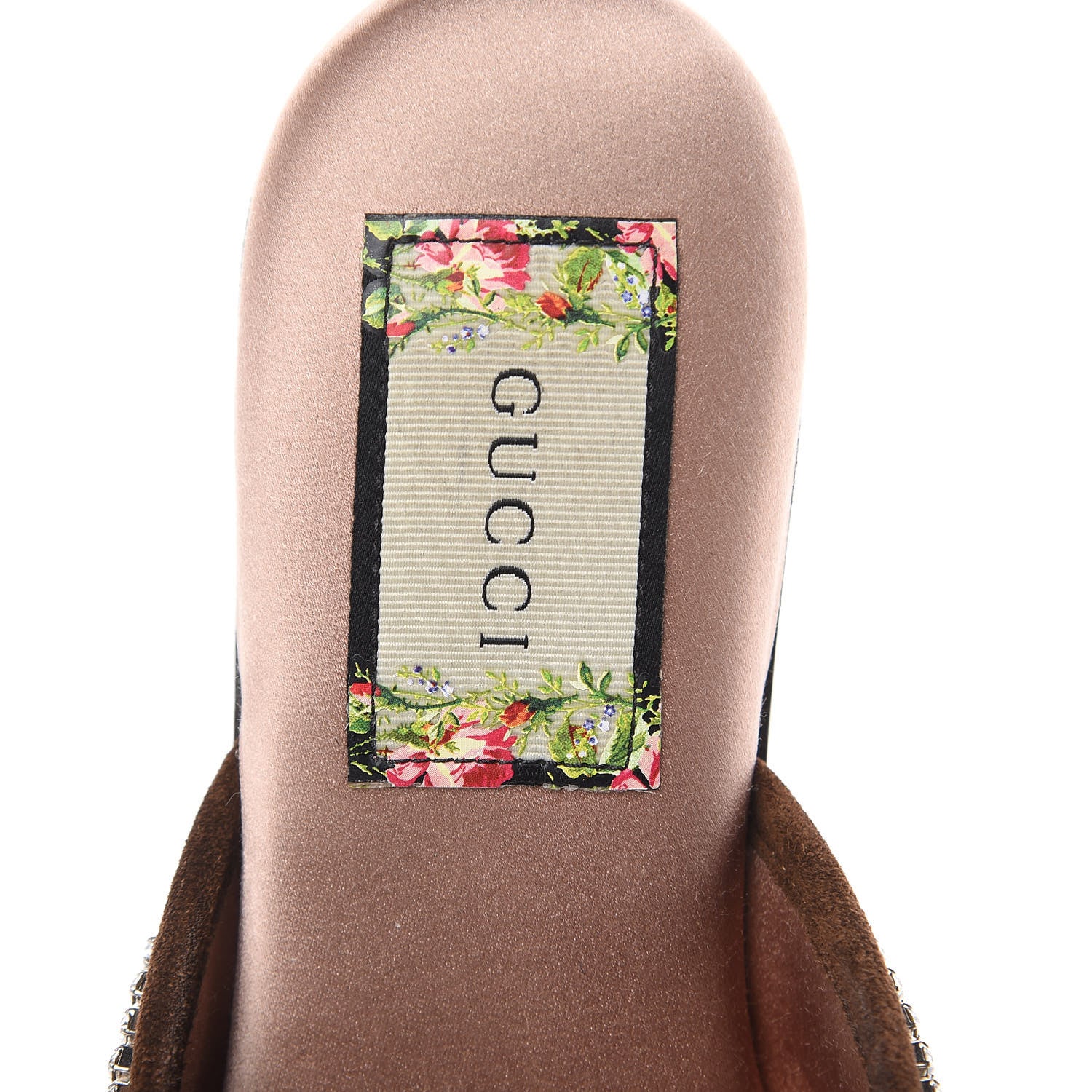 Gucci Velvet GG Monogram Crystal Womens Slippers 35.5 Avio Dusty Pink Vintage Cocoa 6 of 9