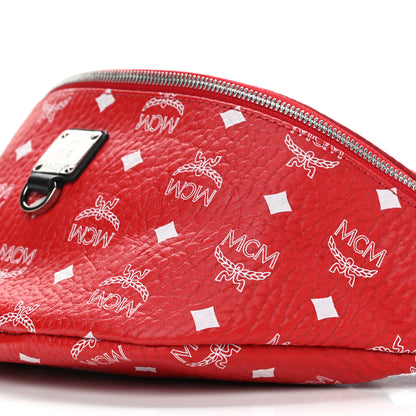MCM Visetos Small Fursten Belt Bag Red 9 of 9