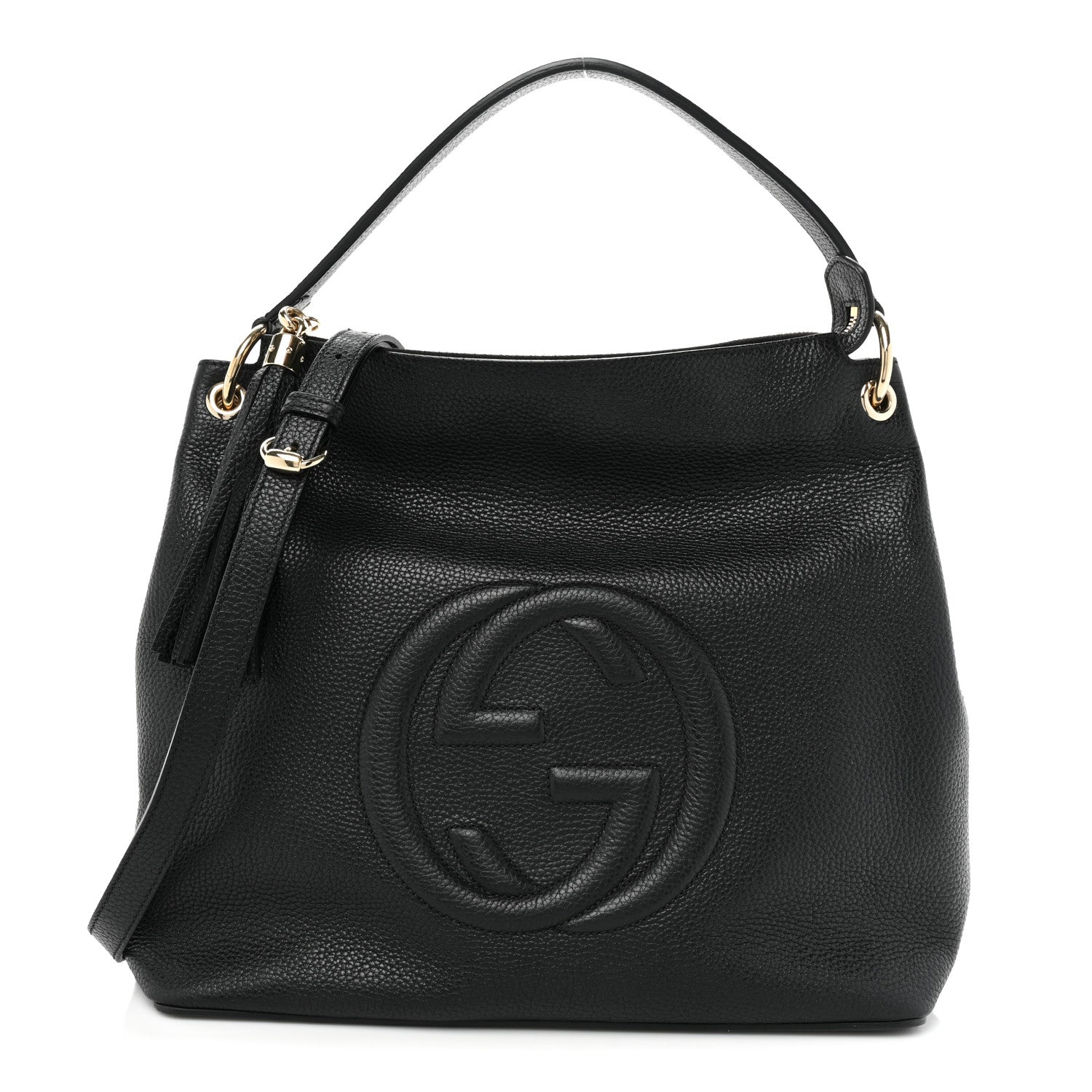 Gucci Pebbled Calfskin Large Soho Hobo Black 1 of 13