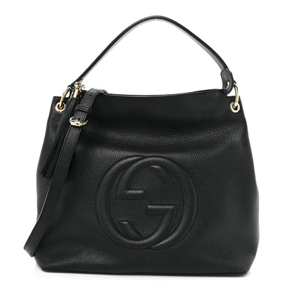 Gucci Pebbled Calfskin Large Soho Hobo Black 1 of 13